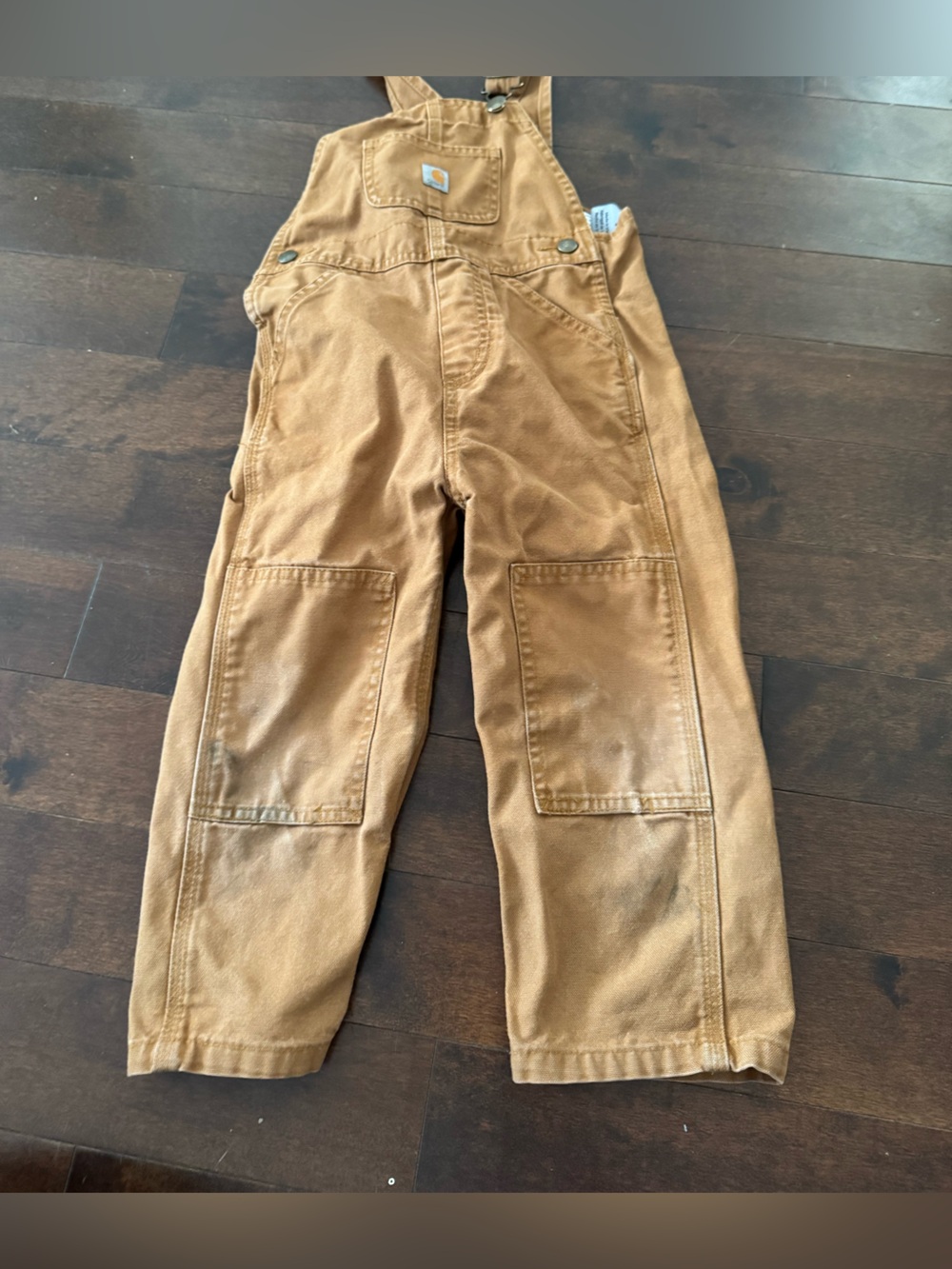 Carhartt Kids Tan/Brown Workwear Bib Overalls